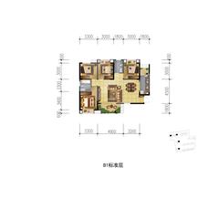 金堤学苑1期4室2厅2卫126.72平户型