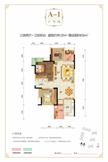 桂湖名城二期3室2厅1卫90.20平户型