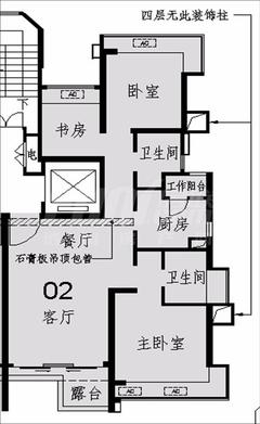 i-都会S3室2厅2卫89.90平户型