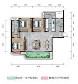 外滩·东岸天宸1期 3室2厅2卫 130.67平米