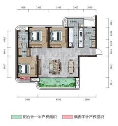 外滩·东岸天宸1期3室2厅2卫130.67平户型
