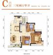 汇智栖岸名居3室2厅1卫78.00平户型