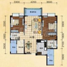 时代爵岭2期3室2厅2卫116.22平户型