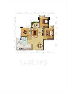 邛崃观澜国际3室2厅1卫79.88平户型