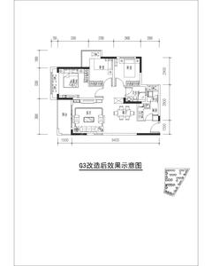 隆鑫印象城邦2期3室2厅1卫86.69平户型