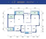 北斗七星城 3室2厅2卫 137.00平米