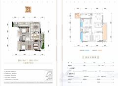 丽·都府二期3室2厅1卫98.00平户型