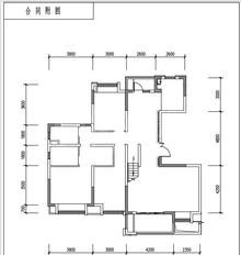 电建地产洺悦玺小区2期4室2厅2卫170.35平户型
