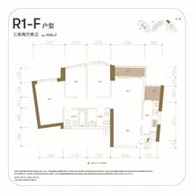 天府汇中心1期3室2厅2卫106.00平户型