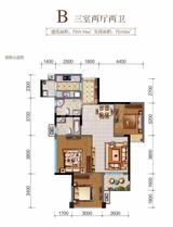 香槟城（东城之星观邸一期） 3室2厅2卫 91.94平米
