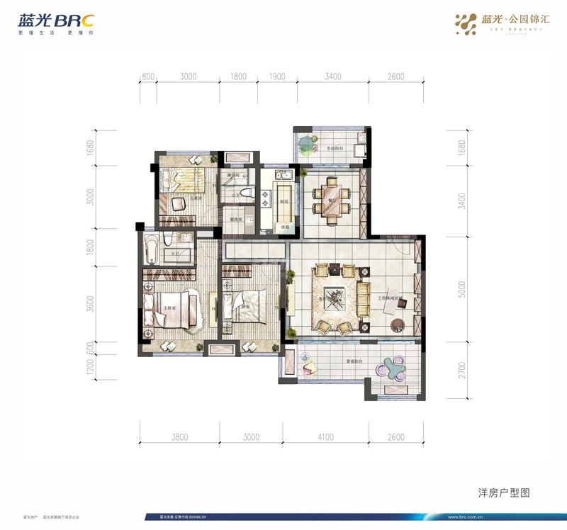 洋房标准层C1户型