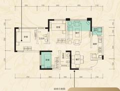 翔宇榜样家3室2厅2卫79.36平户型