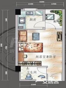 成都合院之院邸1室1卫39.00平户型