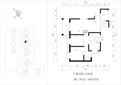 汇厦少城1期百花里3室2厅2卫107.59平户型