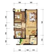 云翔金座 2室2厅1卫 85.43平米