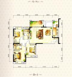 瑞云壹号村庄3室2厅2卫129.00平户型