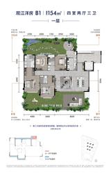 江天阙1期 4室2厅3卫 154.00平米