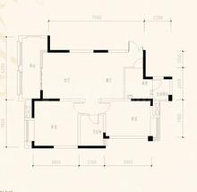 君悦名筑3期2室2厅1卫89.00平户型