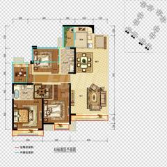 蜀涛英伦半岛4室2厅2卫123.09平户型