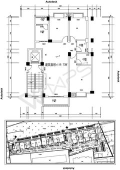 水城学府1期3室2厅2卫119.77平户型