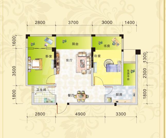 二期6栋D3户型建筑面积46.73平方米.png
