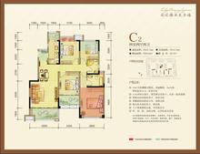 华邑阳光里2期4室2厅2卫107.73平户型