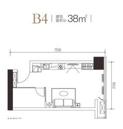 华庭悦璟二期38.00平户型