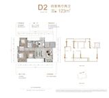 聚亿玺悦府1期 4室2厅2卫 123.00平米