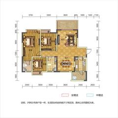 春天国际3室2厅2卫119.01平户型