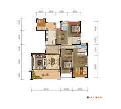 文儒德4室2厅3卫213.97平户型