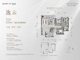 融信缦云名邸1期 3室2厅2卫 122.00平米