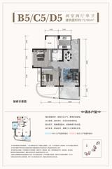 （红树湾三期）轻奢公馆 2室2厅1卫 72.99平米