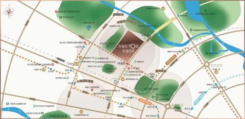 成都轨道梓潼四季苑1期区位图