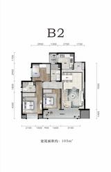 奥山府1期 3室2厅2卫 106.00平米