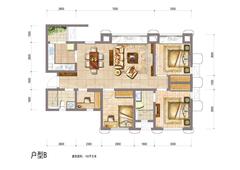 嘉和首座3室2厅2卫105.00平户型