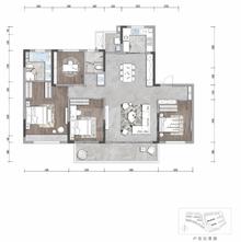 中海观园1期4室2厅2卫163.00平户型