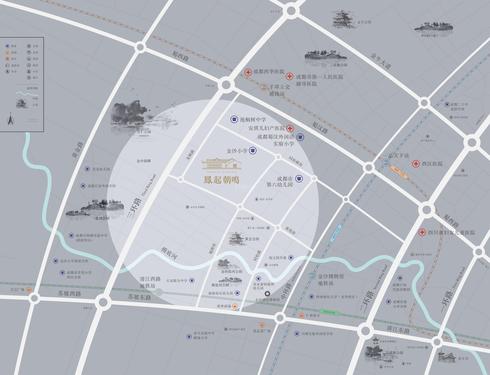凤起朝鸣小区1期区位图
