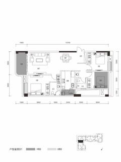 檀香山公园里3室2厅2卫116.28平户型