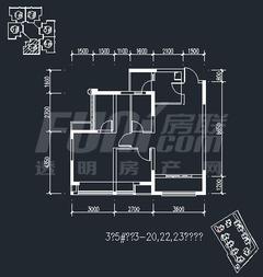 鼎犀名城3室2厅1卫78.03平户型
