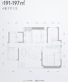 招商时代庭园（招商时代公园3期）4室2厅3卫191.00平户型
