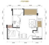 中筑西府兰庭 2室2厅1卫 70.00平米