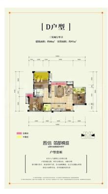 置信丽都楠庭3室2厅1卫83.56平户型