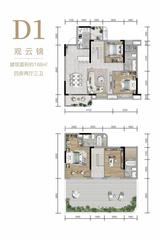 云锦安缦1期 4室2厅3卫 168.00平米