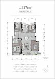 绿城明月兰庭1期4室2厅2卫117.00平户型