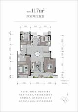 绿城明月兰庭1期 4室2厅2卫 117.00平米
