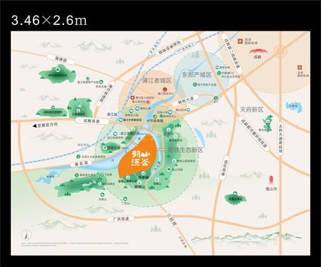 鹤山溪谷1期区位图