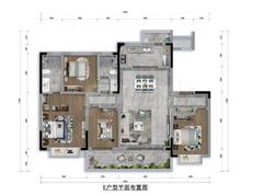 旭辉广场1期4室2厅2卫142.00平户型