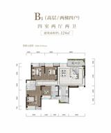交投璟云府1期 4室2厅2卫 124.00平米