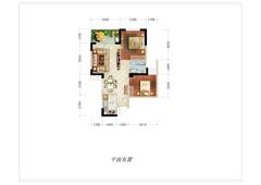 凤凰1号2室2厅1卫72.60平户型
