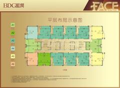 蓝润V客东都2期54.00平户型